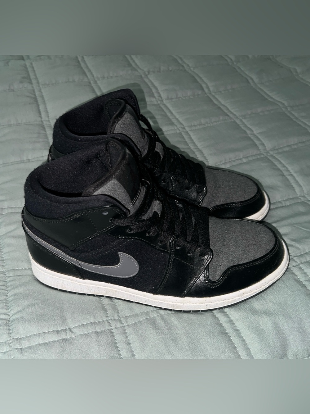 Jordan Black & Gray High-Top Sneakers
